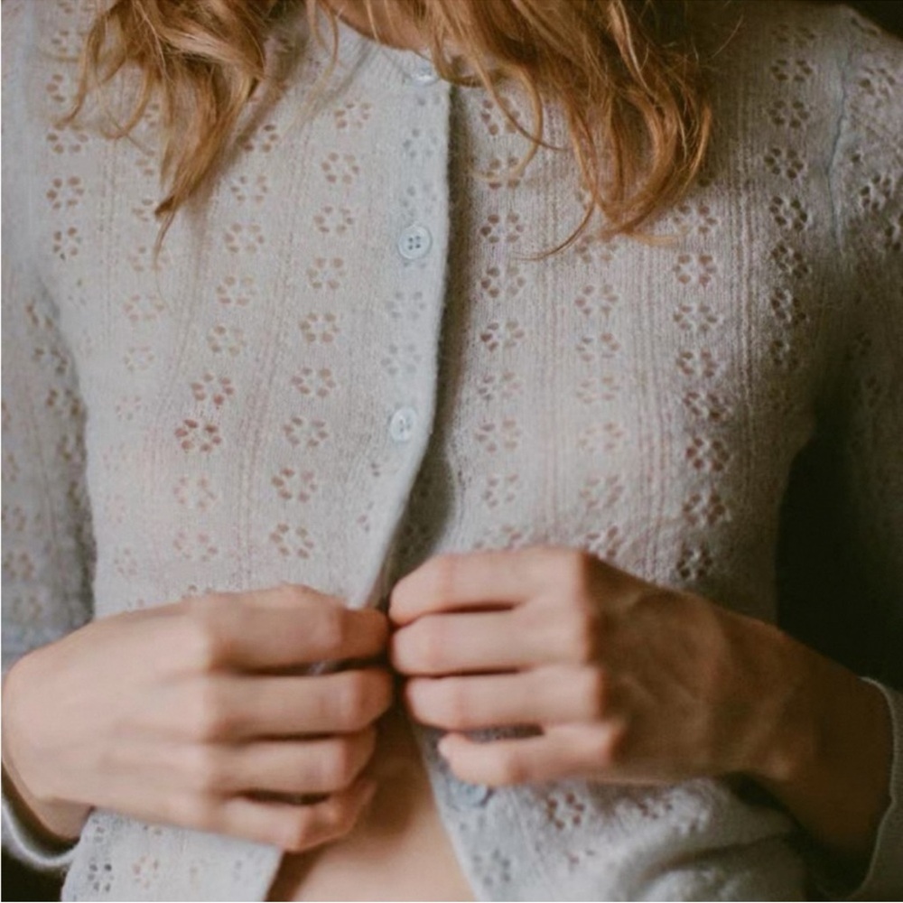 Doen Light Blue Women's Cardigan - Picture 2 of 12